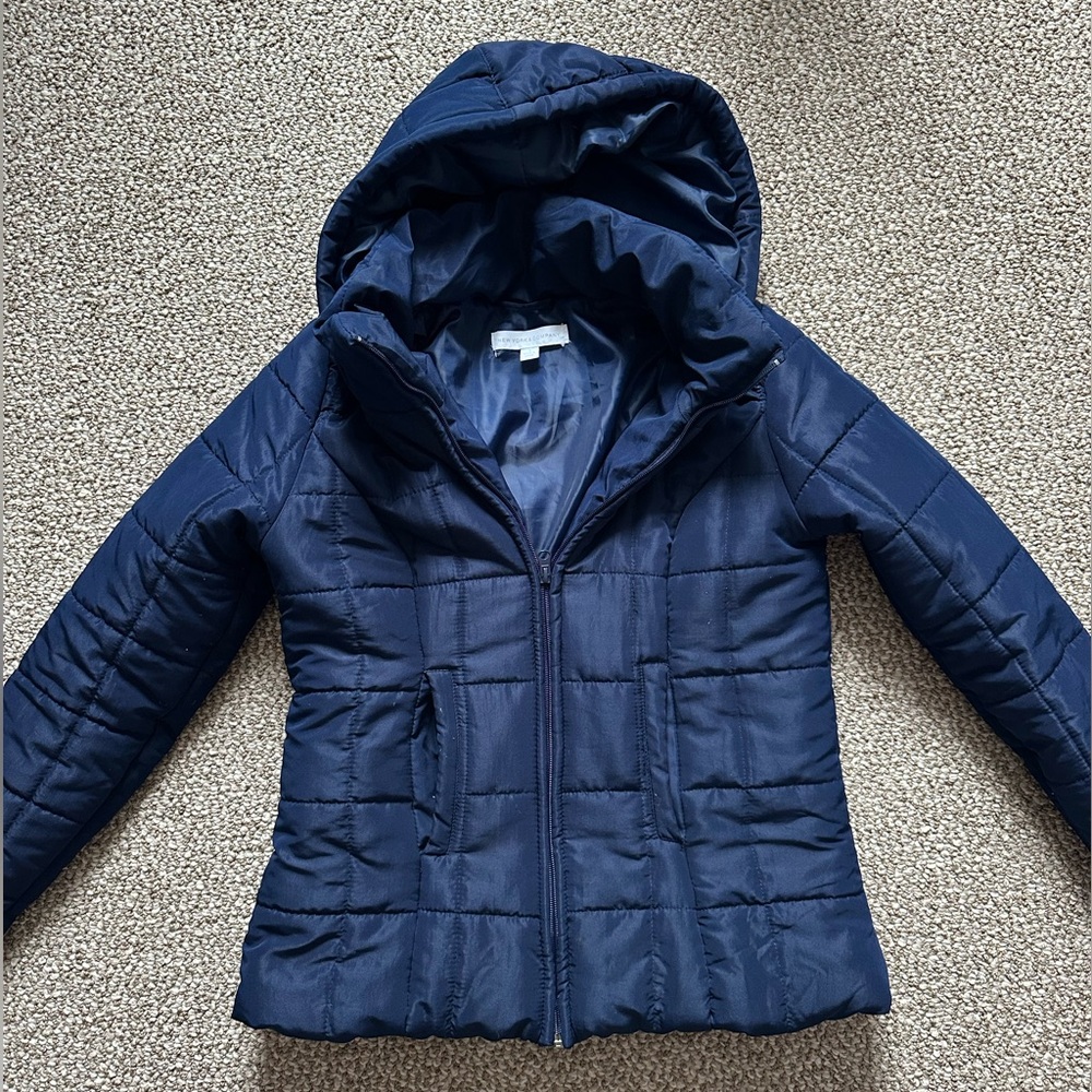 Navy blue New York & Company Puffer Coat